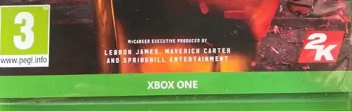 NBA 2K20, the PEGI square on its front