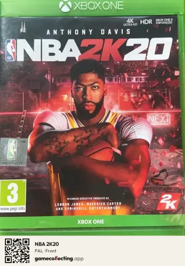 NBA 2K20 Xbox One, PAL box front