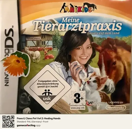 Paws & Claws Pet Vet 2: Healing Hands Nintendo DS, Germany box front