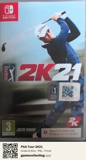 PGA Tour 2K21 Nintendo Switch, PAL box front