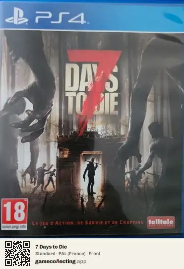 7 Days to Die PlayStation 4, France box front