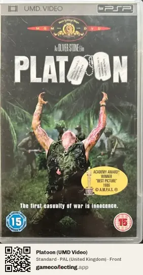 Platoon (UMD Video) PlayStation Portable, United Kingdom box front