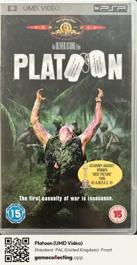 Platoon (UMD Video) PlayStation Portable, United Kingdom box front