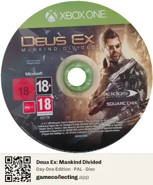 Deus Ex: Mankind Divided Xbox One, PAL disc