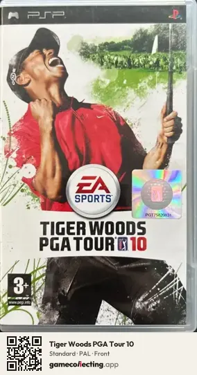 Tiger Woods PGA Tour 10 PlayStation Portable, PAL box front