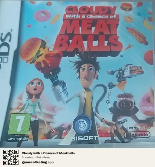 Cloudy with a Chance of Meatballs Nintendo DS, PAL box front