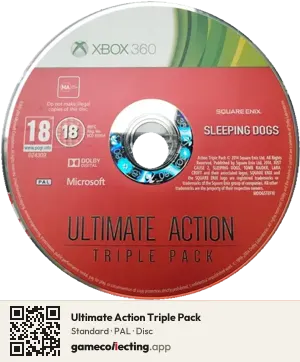 Ultimate Action Triple Pack Xbox 360, PAL disc