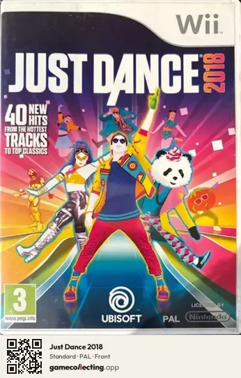 Just Dance 2018 Nintendo Wii, PAL box front