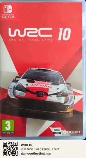 WRC 10 Nintendo Switch, France box front