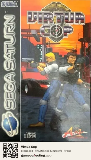 Virtua Cop Sega Saturn, United Kingdom box front