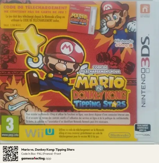 Mario vs. Donkey Kong: Tipping Stars Nintendo 3DS, France box front