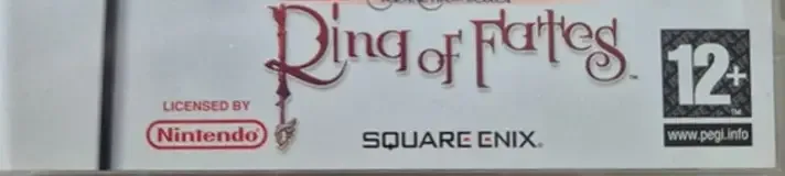 Final Fantasy Crystal Chronicles: Ring of Fates, the PEGI square on its front