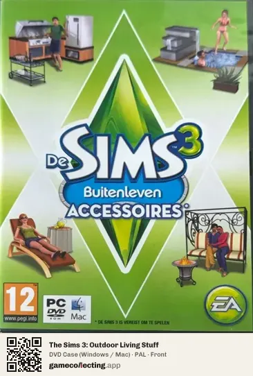 The Sims 3: Outdoor Living Stuff Computer, PAL box front