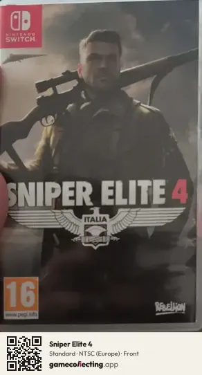 Sniper Elite 4 Nintendo Switch, Europe box front
