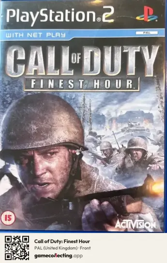 Call of Duty: Finest Hour PlayStation 2, United Kingdom box front