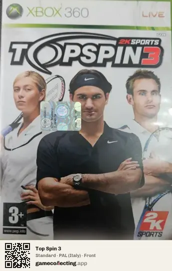 Top Spin 3 Xbox 360, Italy box front