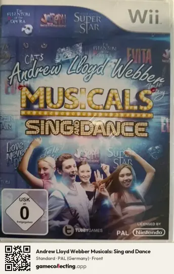 Andrew Lloyd Webber Musicals: Sing and Dance Nintendo Wii, Germany box front