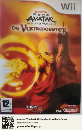 Avatar: The Last Airbender: Into the Inferno Nintendo Wii, PAL box front