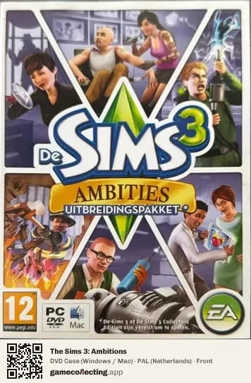 The Sims 3: Ambitions Computer, Netherlands box front