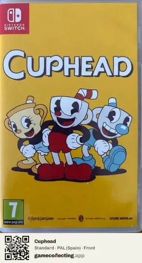 Cuphead Nintendo Switch, Spain box front