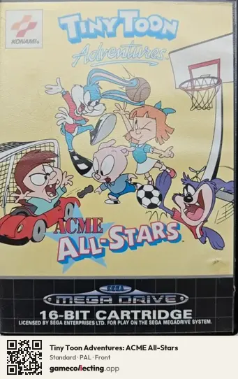 Tiny Toon Adventures: ACME All-Stars Sega Mega Drive / Genesis, PAL box front