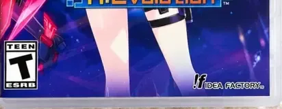 Neptunia Game Maker R:Evolution, the ESRB box on its front