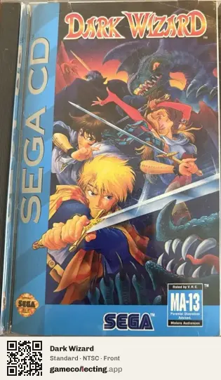 Dark Wizard Sega Mega-CD / Sega CD, NTSC box front