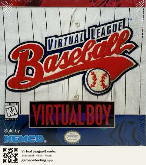 Virtual League Baseball Virtual Boy, NTSC box front