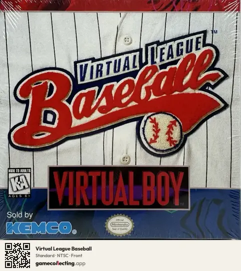 Virtual League Baseball Virtual Boy, NTSC box front