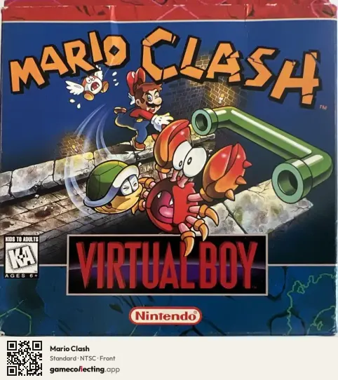 Mario Clash Virtual Boy, NTSC box front