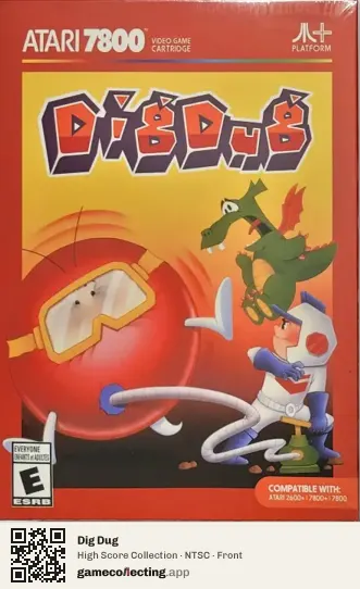 Dig Dug Atari 7800, NTSC box front