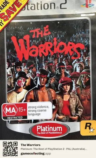 The Warriors PlayStation 2, Australia box front
