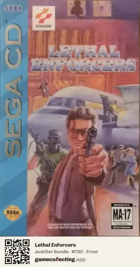Lethal Enforcers Sega Mega-CD / Sega CD, NTSC box front