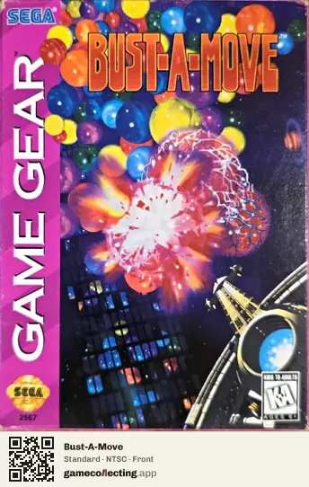 Bust-A-Move Sega Game Gear, NTSC box front