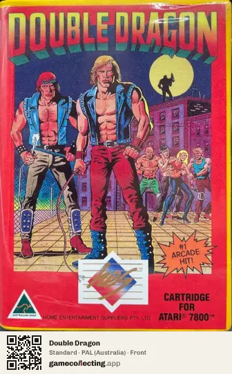 Double Dragon Atari 7800, Australia box front