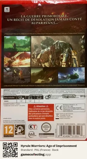 Hyrule Warriors: Age of Imprisonment Nintendo Switch 2, France box back
