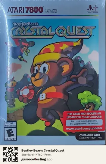 Bentley Bear's Crystal Quest Atari 7800, NTSC box front