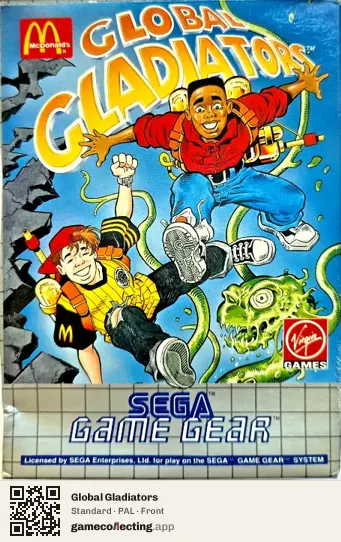 Global Gladiators Sega Game Gear, PAL box front