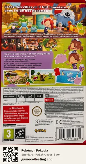 Pokémon Pokopia Nintendo Switch 2, France box back