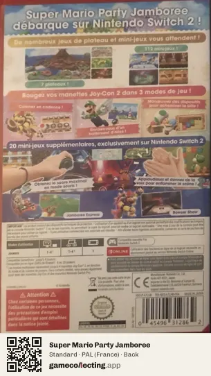 Super Mario Party Jamboree Nintendo Switch 2, France box back
