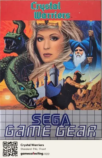 Crystal Warriors Sega Game Gear, PAL box front