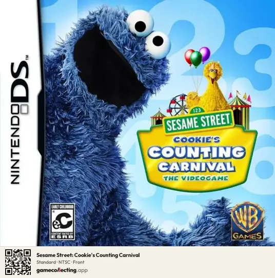 Sesame Street: Cookie's Counting Carnival Nintendo DS, NTSC box front