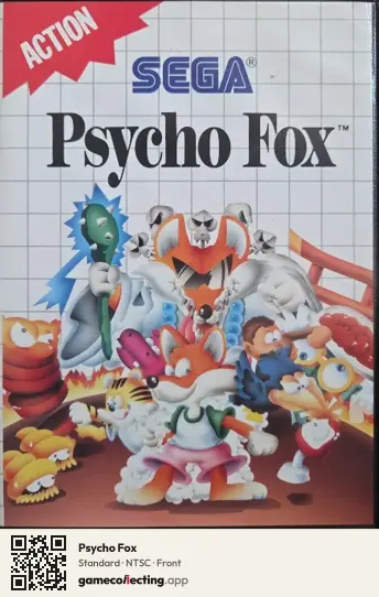 Psycho Fox Sega Master System, NTSC box front