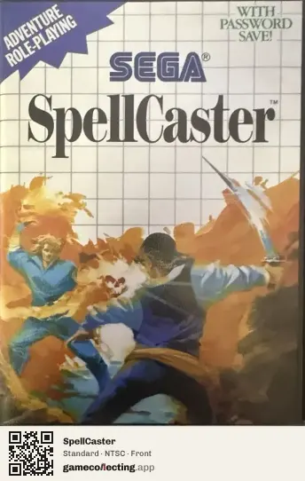 SpellCaster Sega Master System, NTSC box front