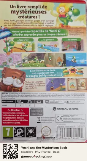Yoshi and the Mysterious Book Nintendo Switch 2, France box back