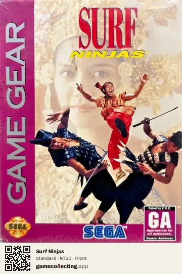 Surf Ninjas Sega Game Gear, NTSC box front