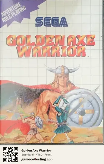 Golden Axe Warrior Sega Master System, NTSC box front