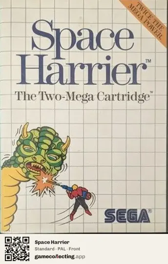 Space Harrier Sega Master System, PAL box front