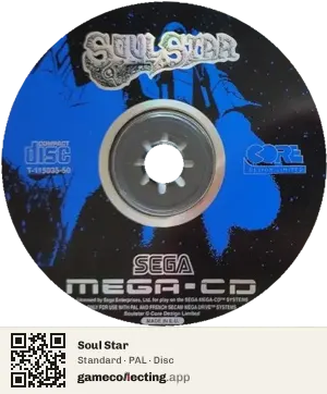 Soul Star Sega Mega-CD / Sega CD, PAL disc
