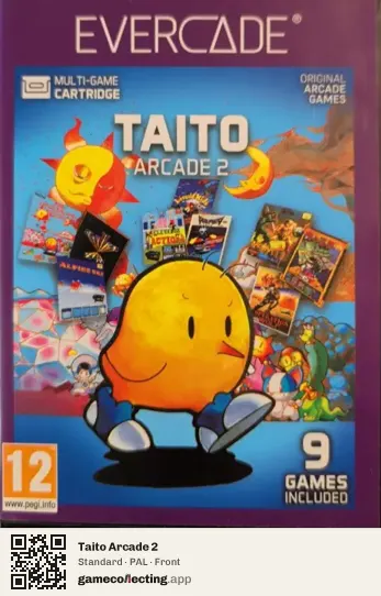 Taito Arcade 2 Evercade, PAL box front